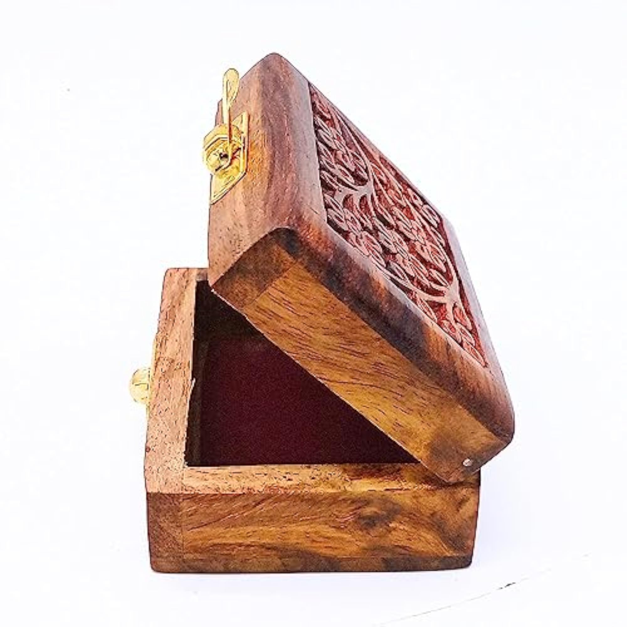 Wood Small Storage Box for Jewelry and Gifts