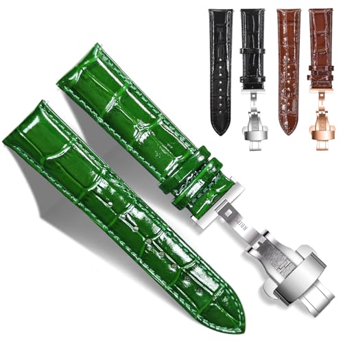 Bracelet de montre en cuir anti usure avec boucle déployante pour changer de style