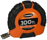 KESON INDUSTRIES ST18M1003X 100' Nylon Coated Steel Tape with Hook