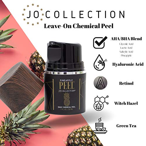 Retinol & Hyaluronic Acid - The Pineapple Peel- Professional Daily Leave-On Glycolic Acid Peel- Gentle Anti-Aging Home Chemical Peel Exfoliator- Alpha & Beta Hydroxy Acids- Enzyme Peel #TOP3