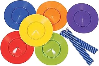 Juggling Sets 6 Spinning Plates and 12 Sticks Circus Juggling Game Balance Skills Toy Juggling Performance Props Clown Circus Colors for Kids (Colorful)