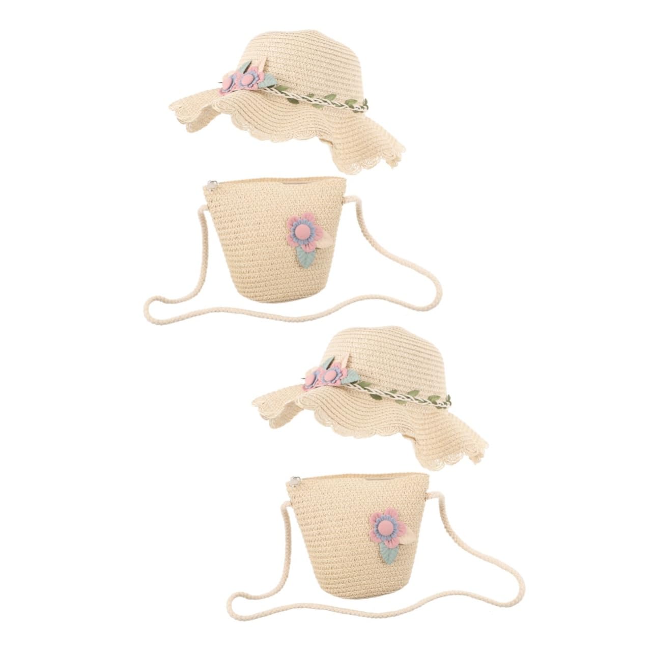 VALICLUD 2 Juegos Sombrero de Sol para Sombrero de Las niñas Sombreros de niña Sombreros para pequeños Borde Playa Sombrero para el Sol Sombreros y Gorras de niña