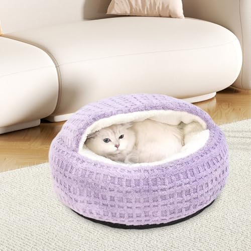 Lit fermé pour chat d'intérieur lavable et maison de couchage chaton - 4