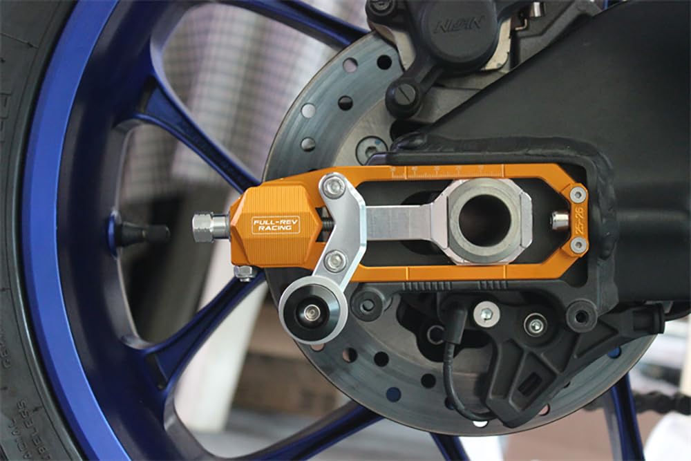 Tendicatena posteriore per moto con bobina di sollevamento CNC Lega di alluminio Bordo Regolatore di regolazione della catena adatto per Aprilia RSV4 2021-2023