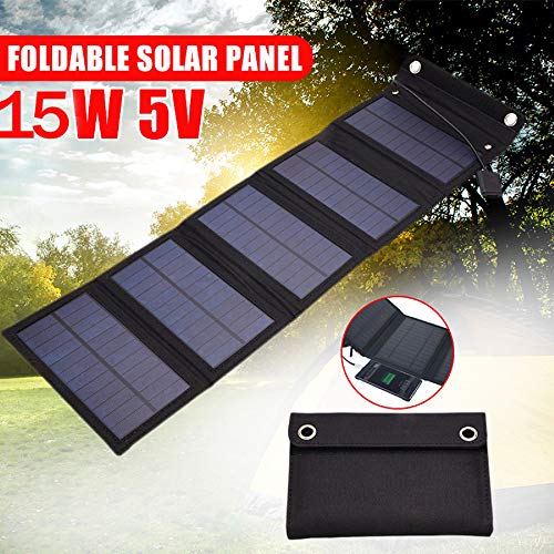 Painel solar, Andoer 5V 15W USB Carregador Solar Célula Solar Portátil À Prova D 'Água Carregadores