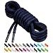 BIRCH's Round Shoelaces 27 Colors 3/16" Thick Shoe Laces 4 Different Lengths (29.5" (75cm) - S, Navy)