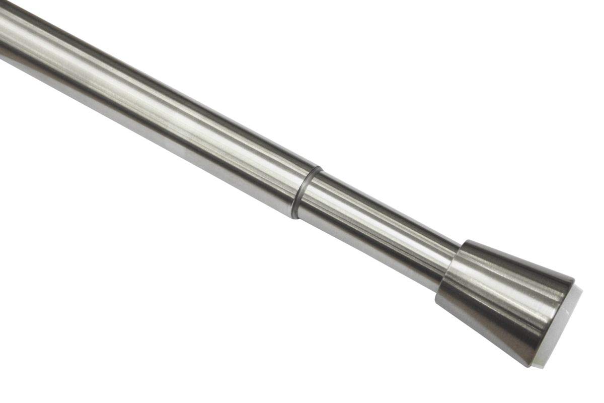 GARDINIA Karnisz napinany, Wysuwany, Montaż bez śrub i wiercenia, Stal szlachetna, Ø 23/26 mm, Długość 90–140 cm
