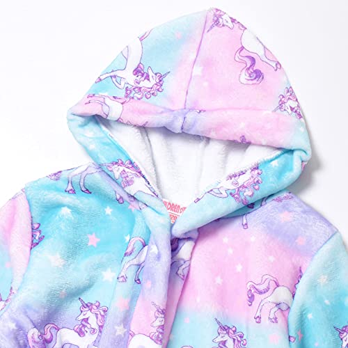 Childrenstar Matching Doll & Girls Robes Kids Bathrobes Hooded Plush Fleece Unicorn Pajamas Sleepwear,Size 6 7 #TOP2