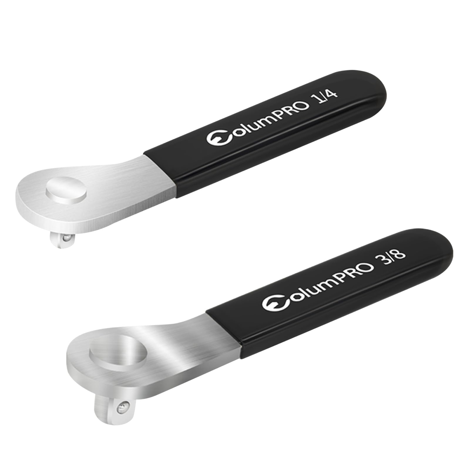 2PCS Low Profile Socket Lever, 1/4”, and 3/8” Drive Breaker Bar, Extra Low Profile Stubby Wrenches Set, Non-Ratcheting, Great for Boats, RV, Off Road Vehicle