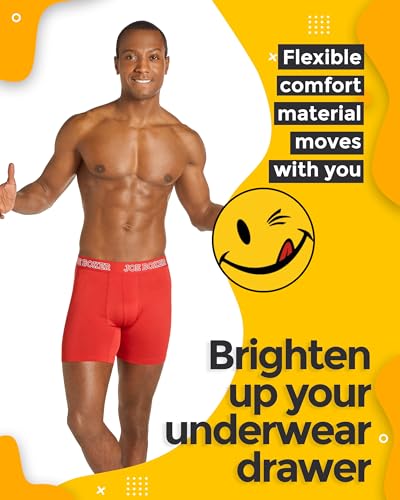 JOE BOXER Mens Underwear Boxer Briefs 4-Pack, Breathable Micro Mesh Underwear for Men Pack Of 44