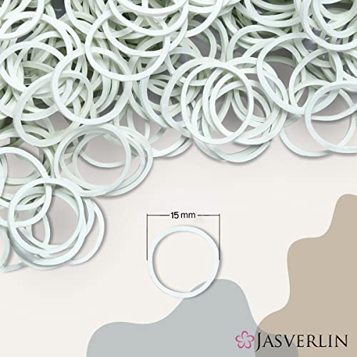 JASVERLIN Small White Rubber Bands - Image 2
