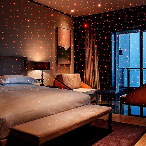Image of Auto Roof Star Projector Lights, USB Portable Adjustable Flexible Interior Car Red Night Lamp Decorations with Romantic Galaxy Atmosphere fit Car, Ceiling, Bedroom, Party and More