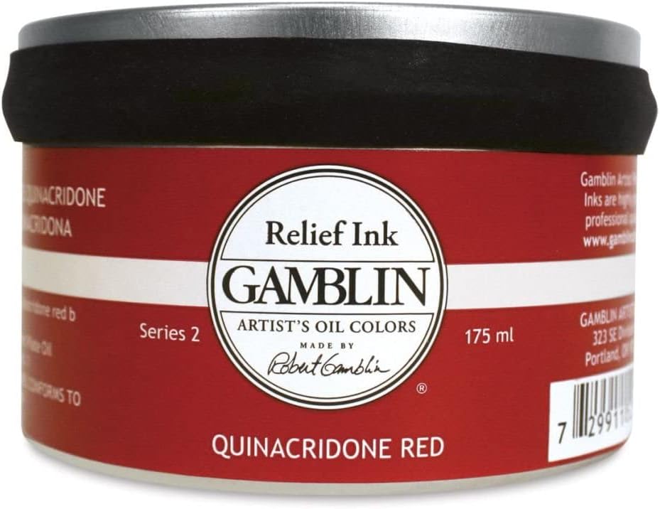 Gamblin Relief Ink Quinacridone Red 175Ml