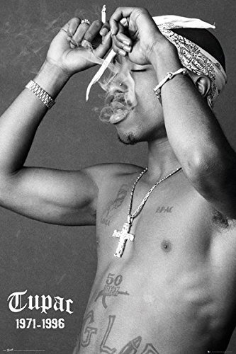 2pac ポスター 当時物 Tupac Poster, Print, 43L x 28W cm, Unframed, Matte, Music, Indoor