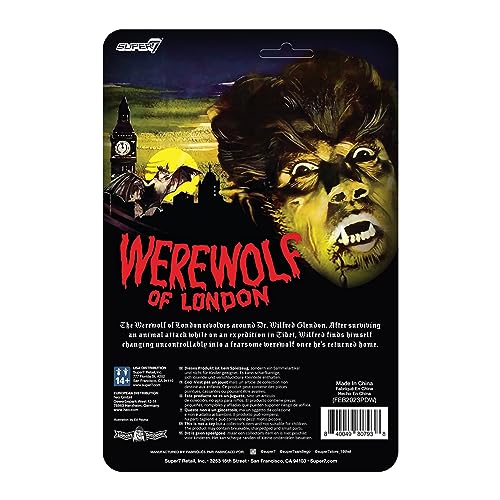 Image of Super7 Universal Monsters Werewolf of London - 3.75 inch Universal Monster Movies Action Figure Classic Movie Collectibles and Retro Toys