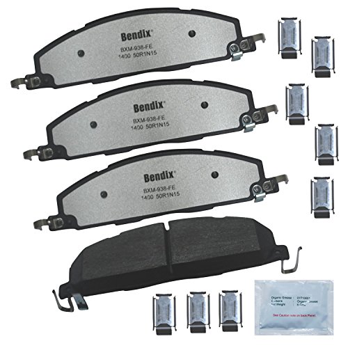 Bendix Fleet Metlok MKD1400FM Semi-Metallic Rear Brake Pads compatible with Dodge Ram 2500 2010-2009, Ram 3500 2010-2009, Ram 4000 2010-2009, Ram 2500 2018-2011, 3500 2018-2011, 4000 2014-2011