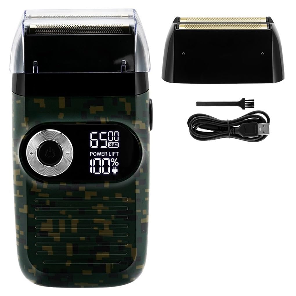 Rasoi elettrici per uomo Rasoio professionale Pulizia dei capelli Shaper Foil Rasoio elettrico Testa di rasoio Macchina da barba Motore rotativo Rasoio elettrico per gli uomini