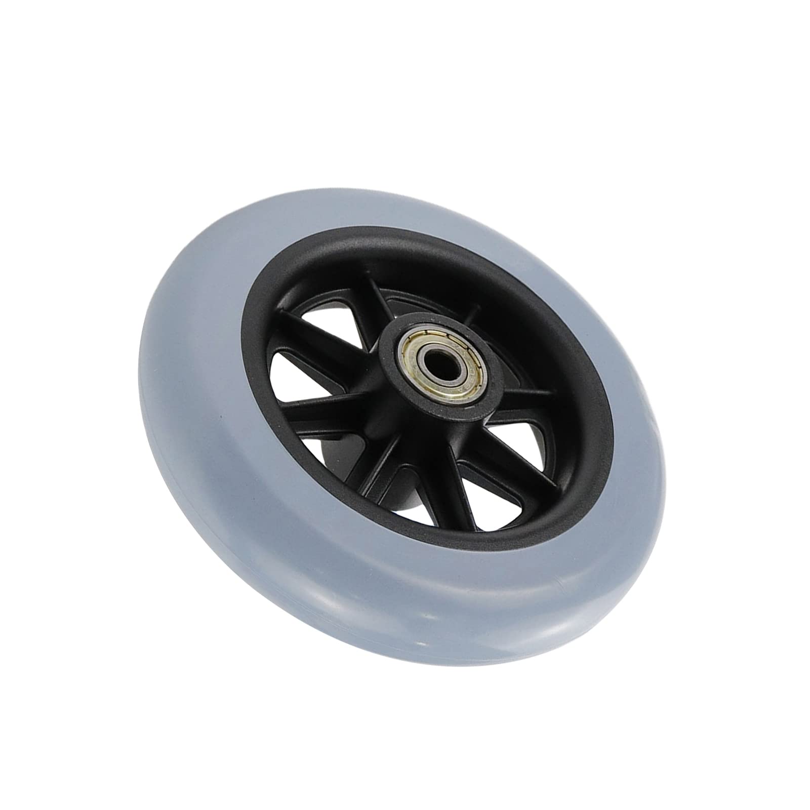 Wealrit 2 Pack Replacement Wheels for Wheelchairs - 5 Inch (Gray) — Amazon image 3