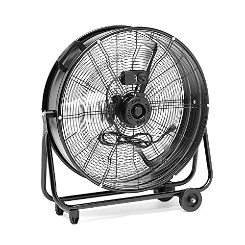 Amazoncommercial, Black 2-Speed Rotating 24-Inch Drum Fan #TOP2