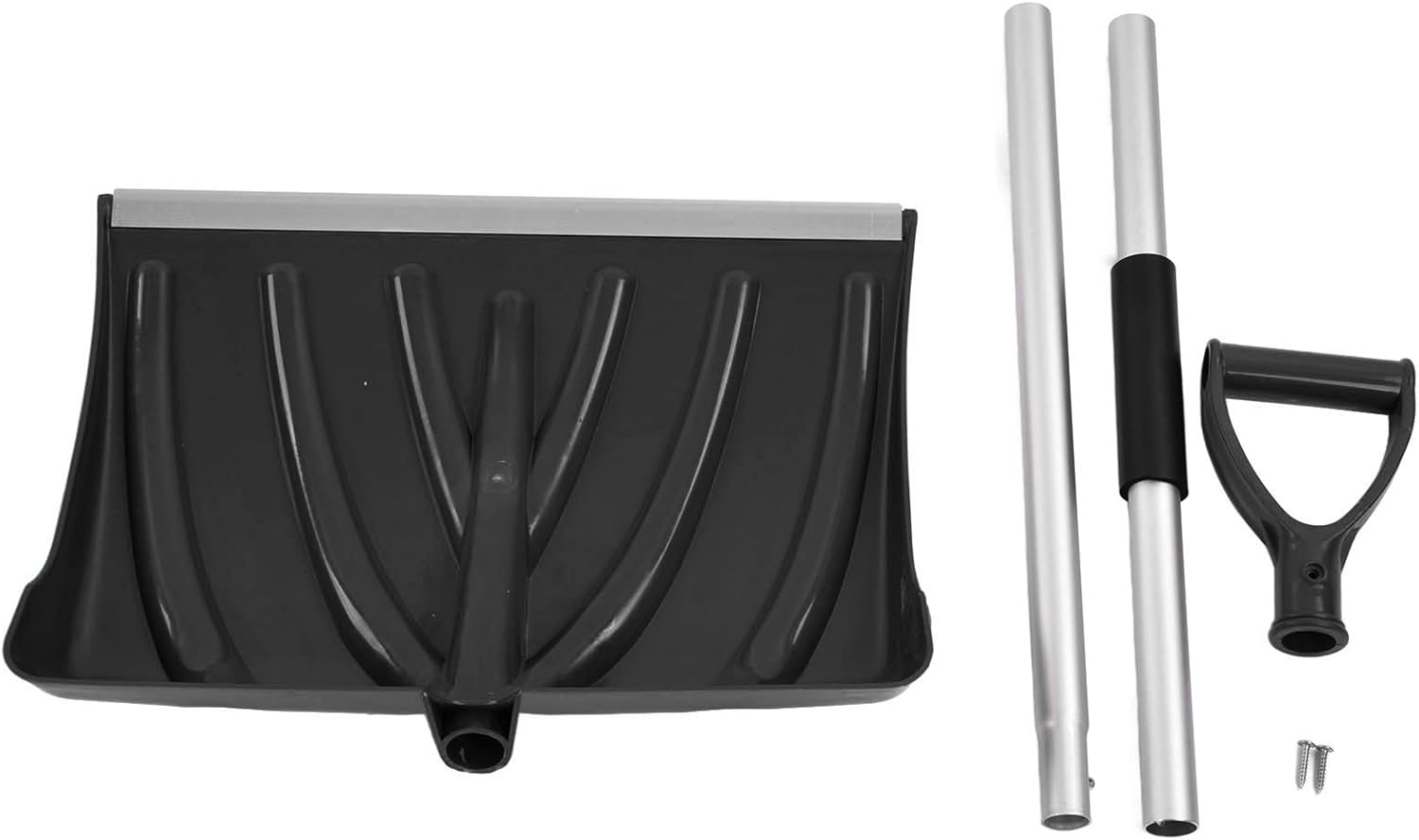 Goshyda Snow Shovel Detachable Strong Aluminium Alloy Large Capacity Snow Pusher for Outdoor Removal for Crushed Ice, Winter Ice Shovel, Gardening ＆ Camping