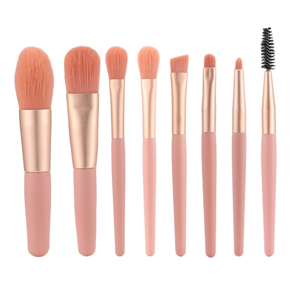 8 Mini brocha de maquillaje, juego de brochas de maquillaje de pelo suave portátil, herramienta de belleza, brocha de maquillaje, brocha for base(3-Pack)