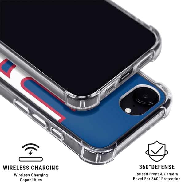 Skinit Clear Phone Case Compatible with iPhone 16e - Officially Licensed NFL New York Giants Large Logo Design