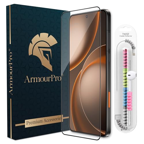 Image of ArmourPro Military-Grade Tempered Glass for Oppo Find X9 Ultra - 9H Anti Scratch, Edge-to-Edge Coverage, HD Clarity, Smooth Touch, Case Friendly, Easy Installation Kit with Cable Protector