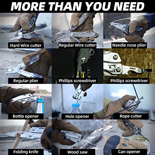 INONE Luster Multi Tool for Survival, Camping, Fishing, Hunting, Outdoor Pocket Knife Multitool