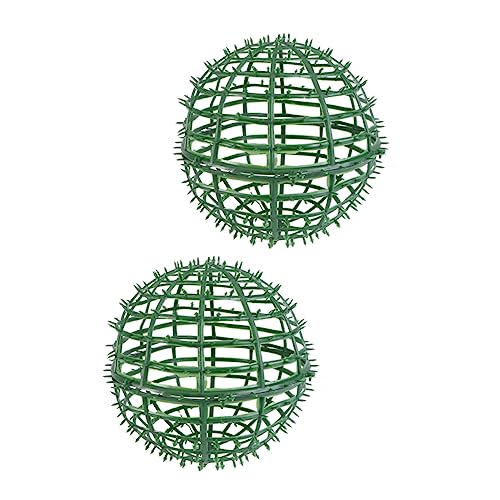 LIFKICH 2pcs Artificial Topiary Ball Stand Diy Topiary Shape Faux Flower Spheres Rack Plastic Plant Rack