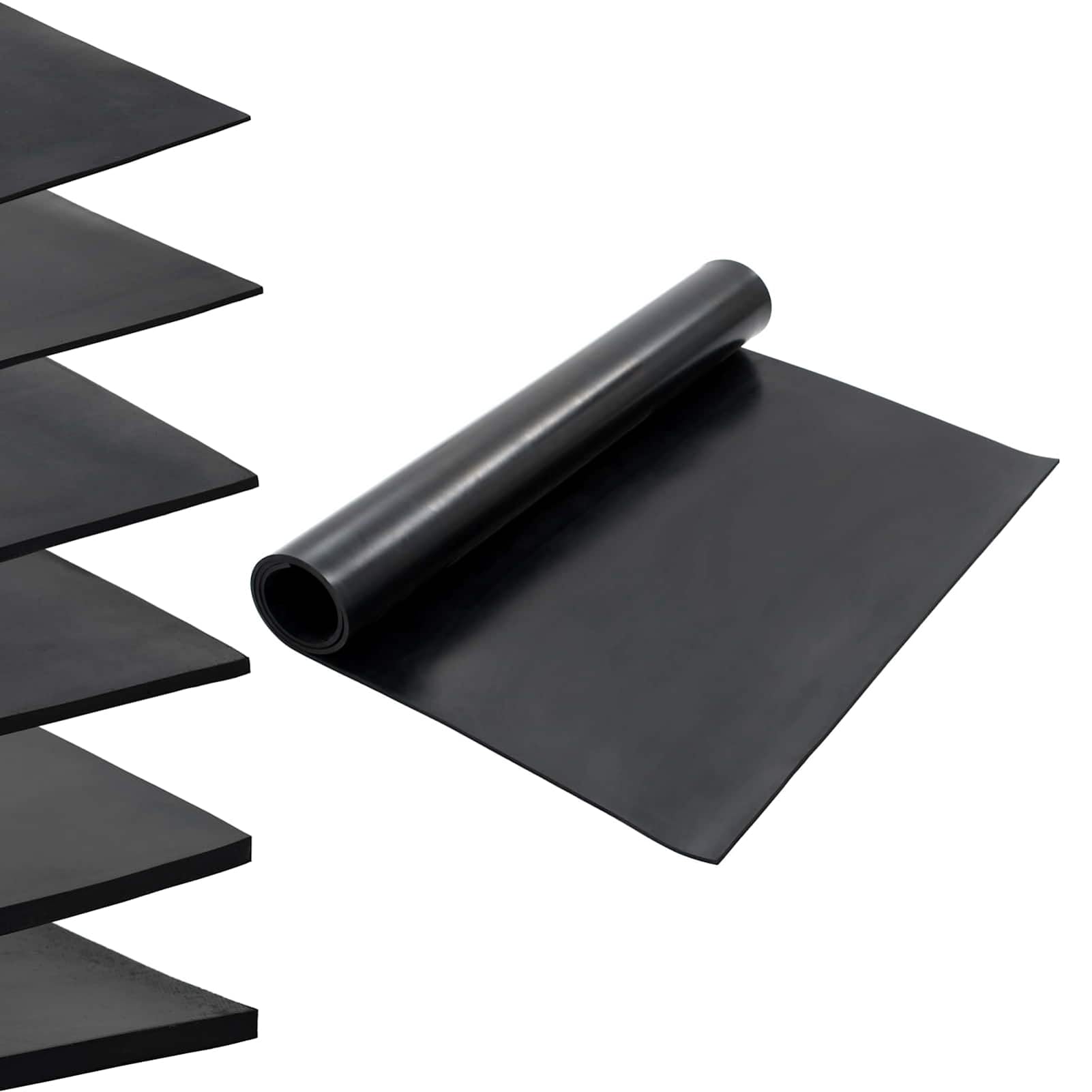 Gummi Fußmatte, Schwarz, 1,2 x 2 x 0,2 m, 30,8 kg, langlebig, leicht zu reinigen, für den Außenbereich, Garten, Terrasse, Eingang 42046742