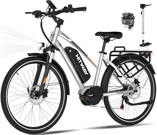 HITWAY 27,5' E Bike, Elektrofahrrad Trekkingrad mit 250W Mittelmotor 36V 13Ah Akku,120-150km Reichweite