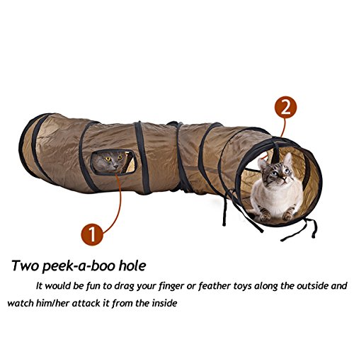 Pawz Brinquedo de Gatos Interativo, Túnel Dobrável para Coelhos, Gatinhos, Furões e Cães Pequenos co