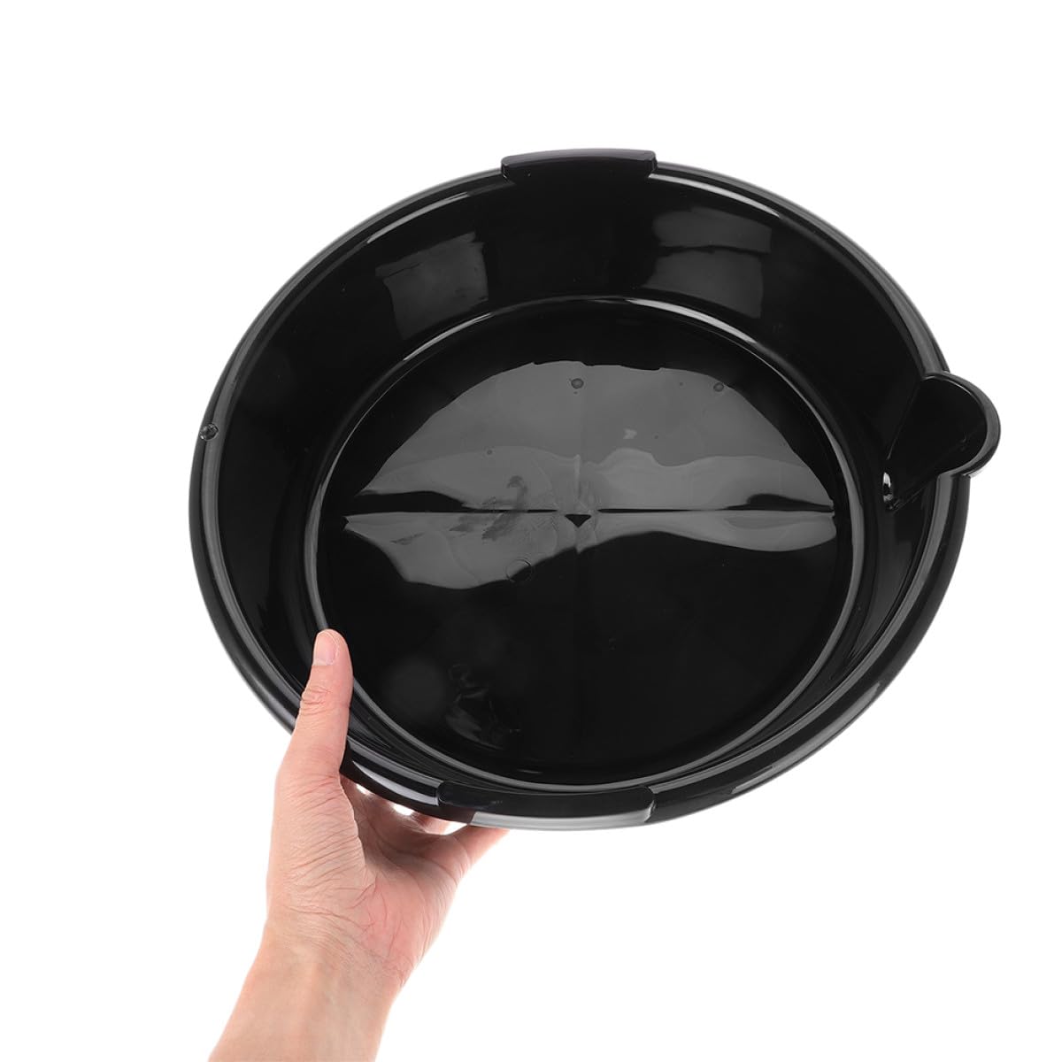 GLEAVI 2 Bandejas de Drenaje de Aceite Recipiente Versátil y Resistente de Plástico Reutilizables Color Negro para Mantenimiento de Coches y Equipos Mecánicos