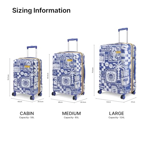 Image of uppercase Holidaze Medium Printed Trolley Bag