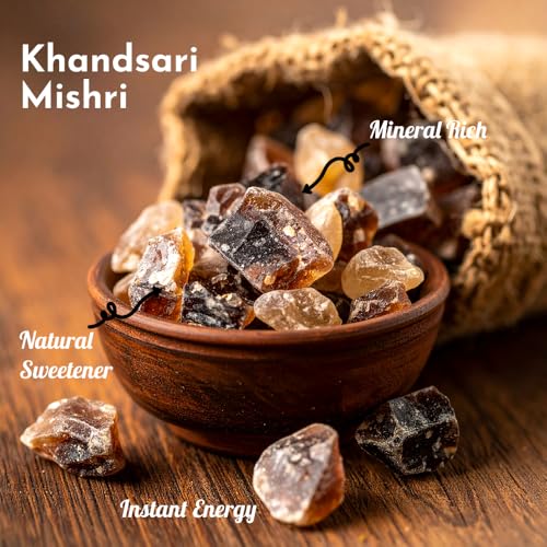 Image of Nature Vit Khandsari Dhaga Mishri, 2 Kg | Thread Mishri | Brown Mishri Dhage Wali | Pure Mishri Sugar Candy | Rock Sugar Crystal | Dhage Wali Mishri | Unrefined Brown Sugar Crystal
