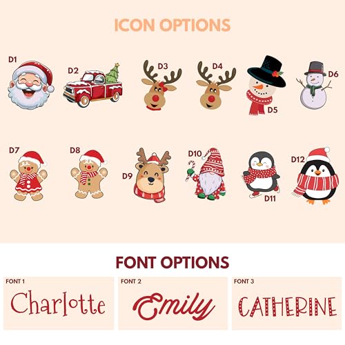 UNITED CRAFT SUPPLIES Personalized Wooden Cash Holders for Christmas, 12 Xmas Themes, 3 Fonts, Customize Money Holders for Gifts2