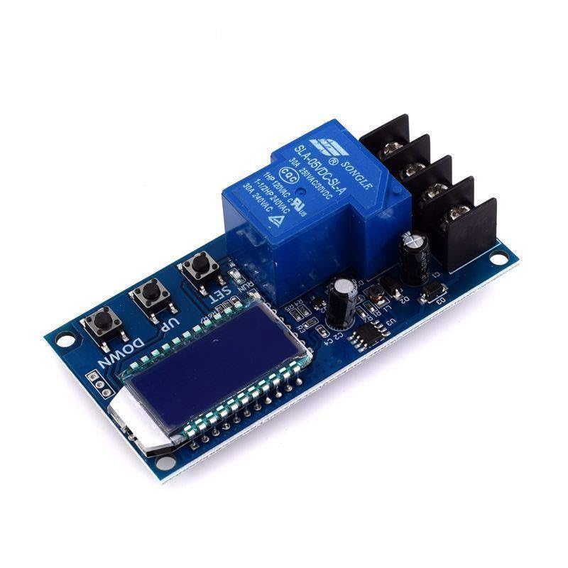Angled view of the XY-L30A module showing the digital display and control buttons.