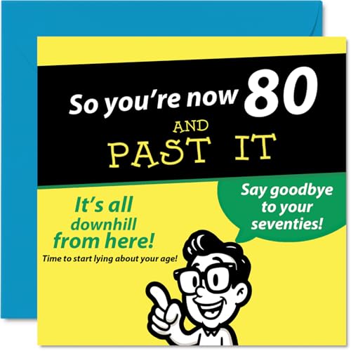 Carte anniversaire 80 ans humour noir drôle