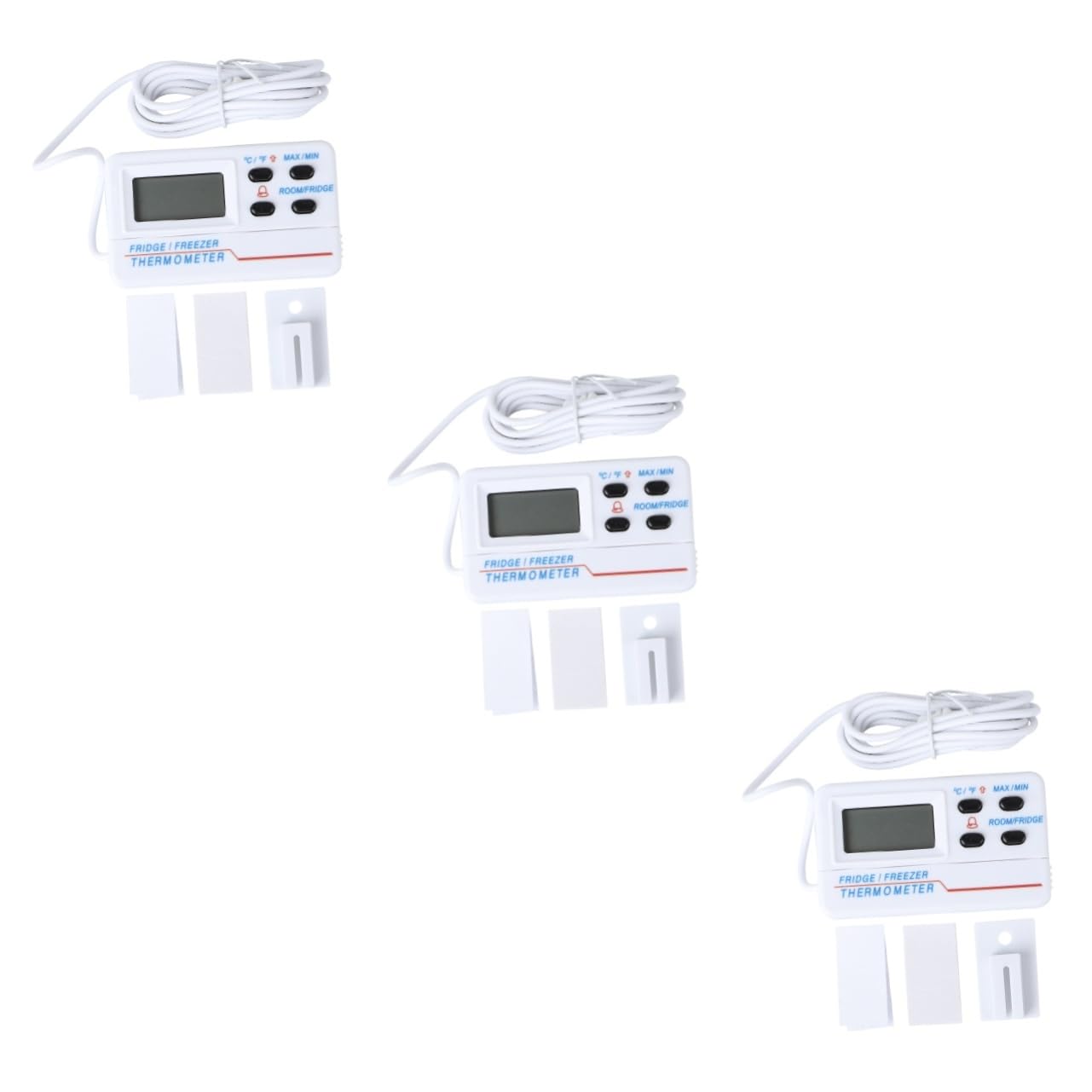 LABRIMP 3 Piezas termometro interior y exterior termómetro exterior termómetro digital termómetro para refrigerador medidor de temperatura exterior alarma de alta y temperatura