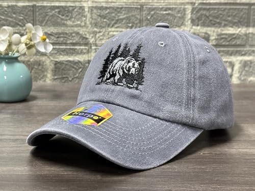 Image of Embroidered Animal Hat Gift for Men Women, Adjustable Baseball Cap | Animal Lover Collection, Casual Outdoor Wear, Breathable Cotton Fabric, Adjustable Buckle Closure