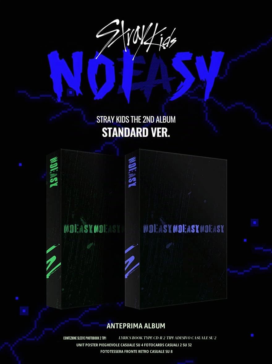 DREAMUS Stray Kids – Noeasy [Standard Ver] 2° Album (Tipo B) CD-R + Fotolibro + Poster + Biglietto double face + libretto di testi + adesivo + 4 foto aggiuntive