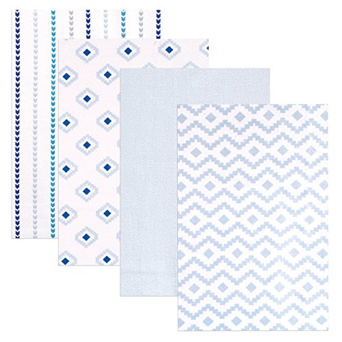 Image of Hudson Baby Unisex Baby Cotton Flannel Receiving Blankets, Boy Modern, One Size