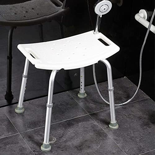 Siège de salle de bain handicapé réglable et compact blanc