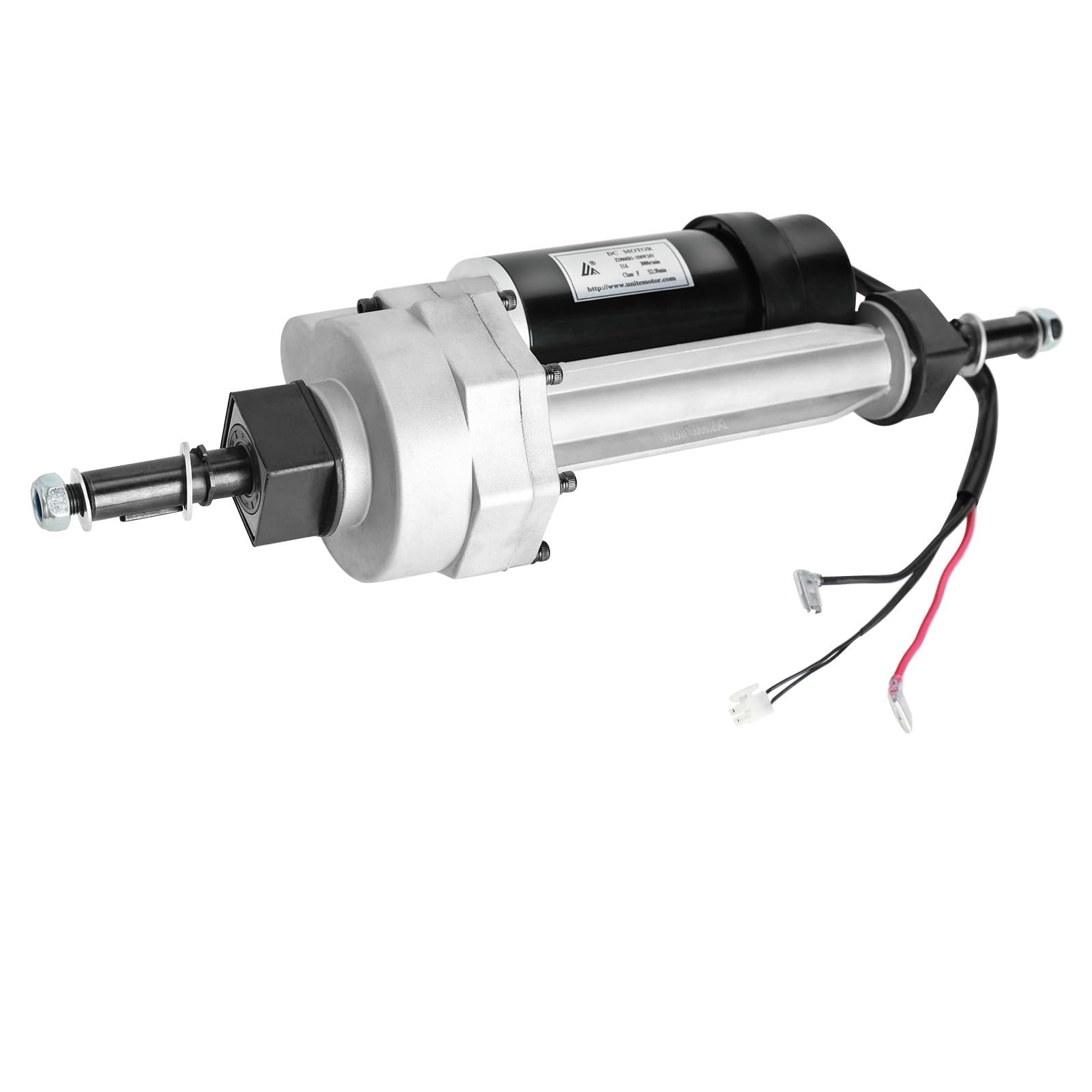 24V 350W Brush Motor Transaxle with 3650RPM & Electromagnetic Brake – High Torque Differential Axle for Electric Go Karts, Scooters, Wheelchairs, Lawn Mowers, and DIY Projects (350w)