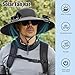 Birthday Gifts for Men Dad Husband Outdoor Wide-Brimmed Sun Hat with 2 Solar Fans,Rechargeable Built-in Fan Fisherman's Cap, Outdoor Fishing Sun Protection Gear Multi