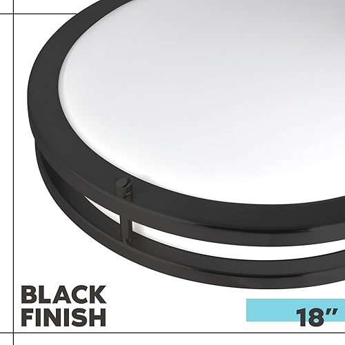 Miniatura 9 de LUXRITE Lámpara de techo LED de montaje empotrado de 10 pulgadas, 5 colores seleccionables, 2700 K, 3000 K, 3500 K, 4000 K, 5000 K, lámpara de techo