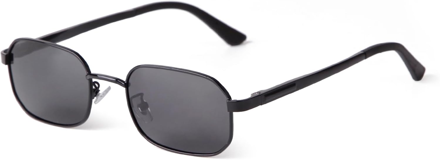 SDINM Polarized Sunglasses Men Women Retro Vintage Square Gold Metal Frame Sun Glasses Fashion Rectangle Shades