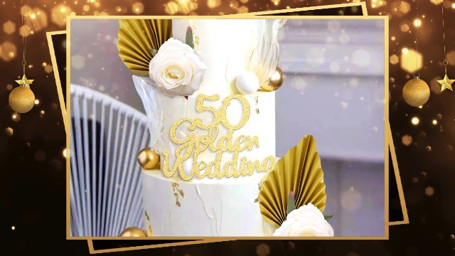 BuW 50th Anniversary Cake Topper – Golden Couple In Vintage Car, Resin Hand-Painted Decor For Wedding, Birthday, Party - View #13