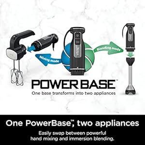 Ninja CI100C Foodi Power Mixer System Immersion Blender and HandMixer Combo, Black Ninja CI100C Foodi Power Mixer System Immersion Blender and HandMixer Combo Black
