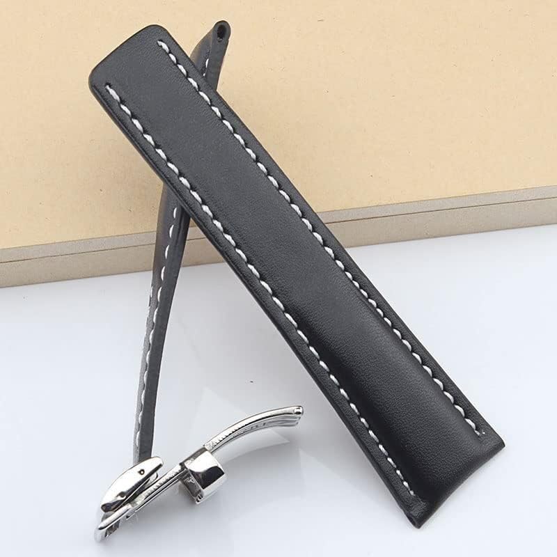 Cuir pour sangle de montre noir 24mm idéal pour le bureau
